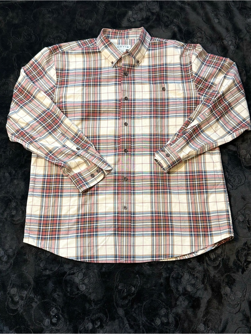 Orvis Classic Collection Shirt Mens XL Plaid Cotton Grandpacore Outdoor Prep